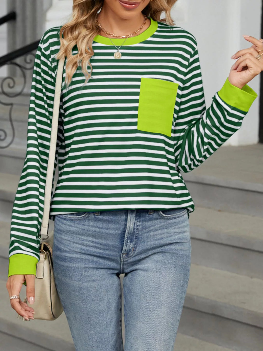 Striped Long Sleeve T-shirt (6)