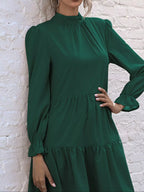 High-low Flounce Sleeve Dress (16)