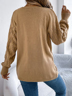 Openwork Open Front Long Sleeve Cardigan (8)