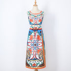 Sleeveless Midi Retro Print Dress variant CJNSSYLY04079-Printing-3XL|CJNSSYLY04079-Printing-S|CJNSSYLY04079-Printing-XL|CJNSSYLY04079-Printing-L|CJNSSYLY04079-Printing-XXL|CJNSSYLY04079-Printing-M