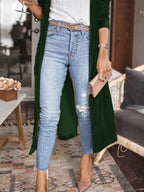 Open Front Long Sleeve Longline Cardigan (22)