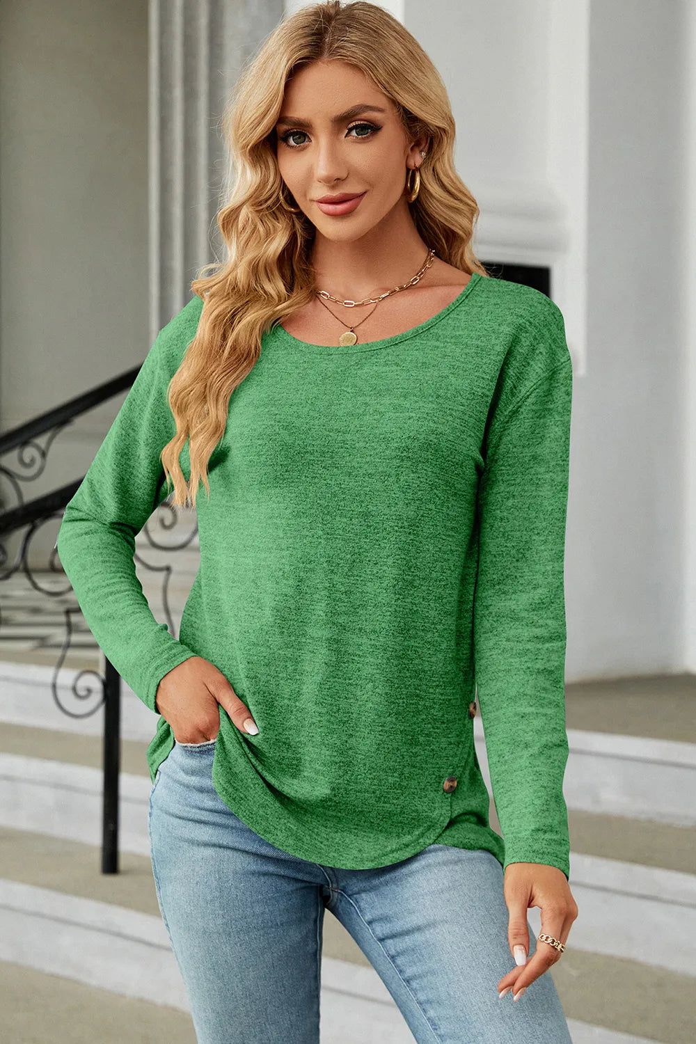 Round Neck Long Sleeve T-shirt (18)