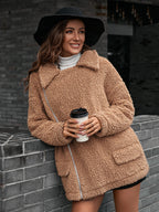 Zip-up Collared Teddy Jacket (15)