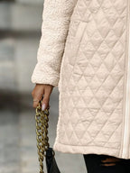Texture Zip Up Long Sleeve Hooded Coat (8)