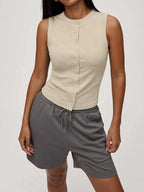 Ribbed Button-front Sleeveless Tank (19)