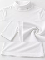 Full Size Mock Neck Half Sleeve T-shirt Plus (5)