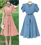 V-neck Waist Dress photo 8