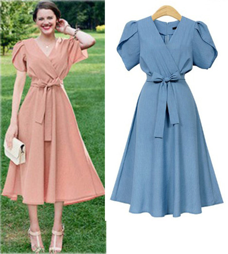 V-neck Waist Dress photo 8
