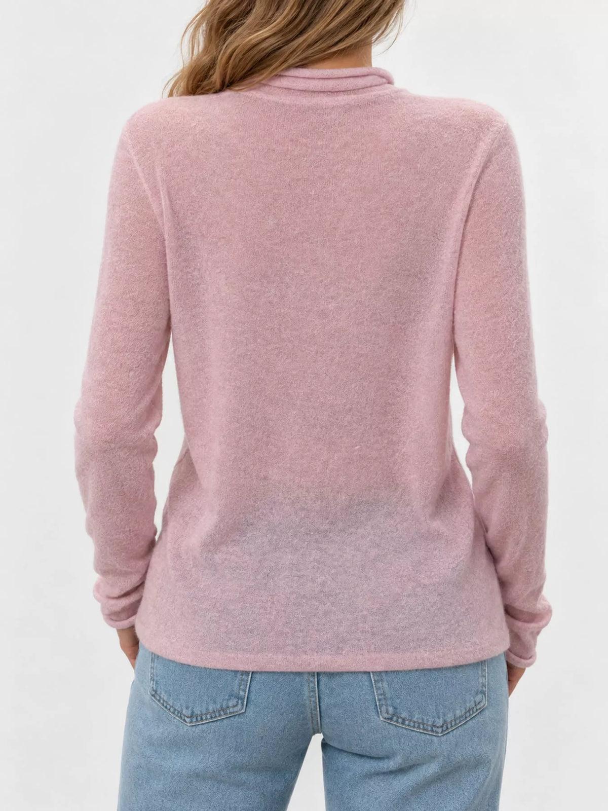 Sheer Turtleneck Knit Top (11)