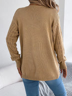 Open-front Crochet Knit Cardigan (8)