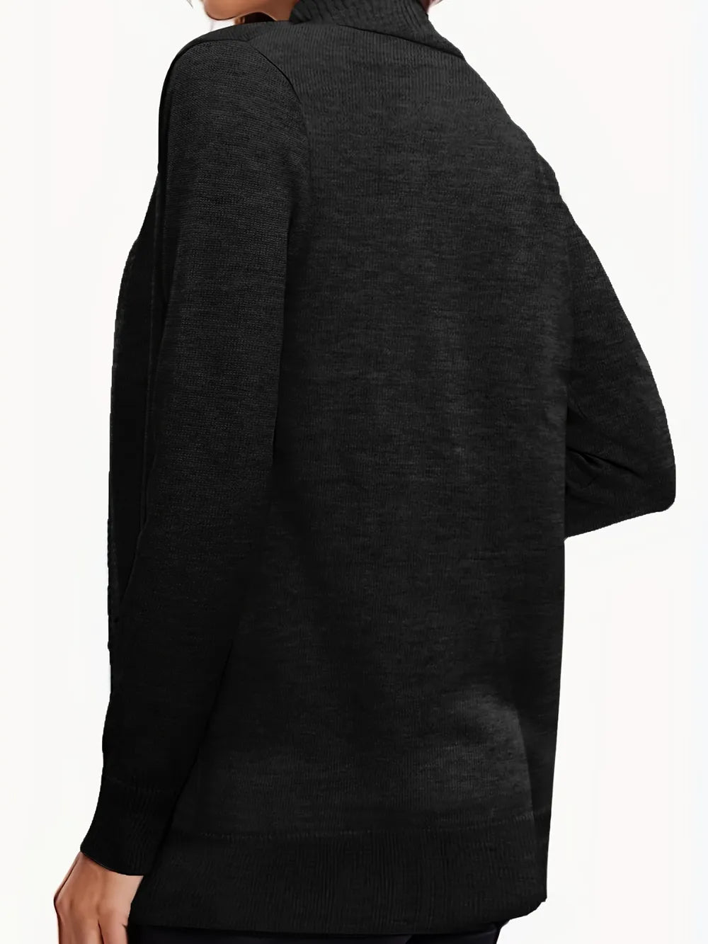 Open Front Long Sleeve Sweater Cardigan (17)
