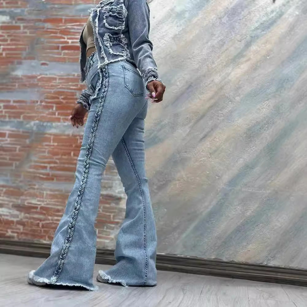 High Waist All-matching Denim Pants photo 4