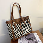 Contrast Tote Bag Checkerboard photo 2