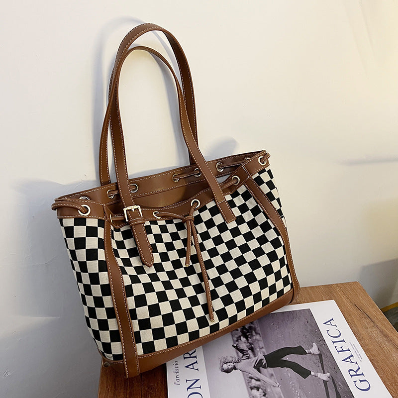 Contrast Tote Bag Checkerboard photo 2
