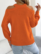Cold Shoulder Cable Knit Sweater (7)