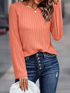 Textured Knit Long Sleeve T-shirt (3)