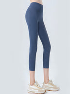 Wide Waistband Cropped Sports Leggings (5)