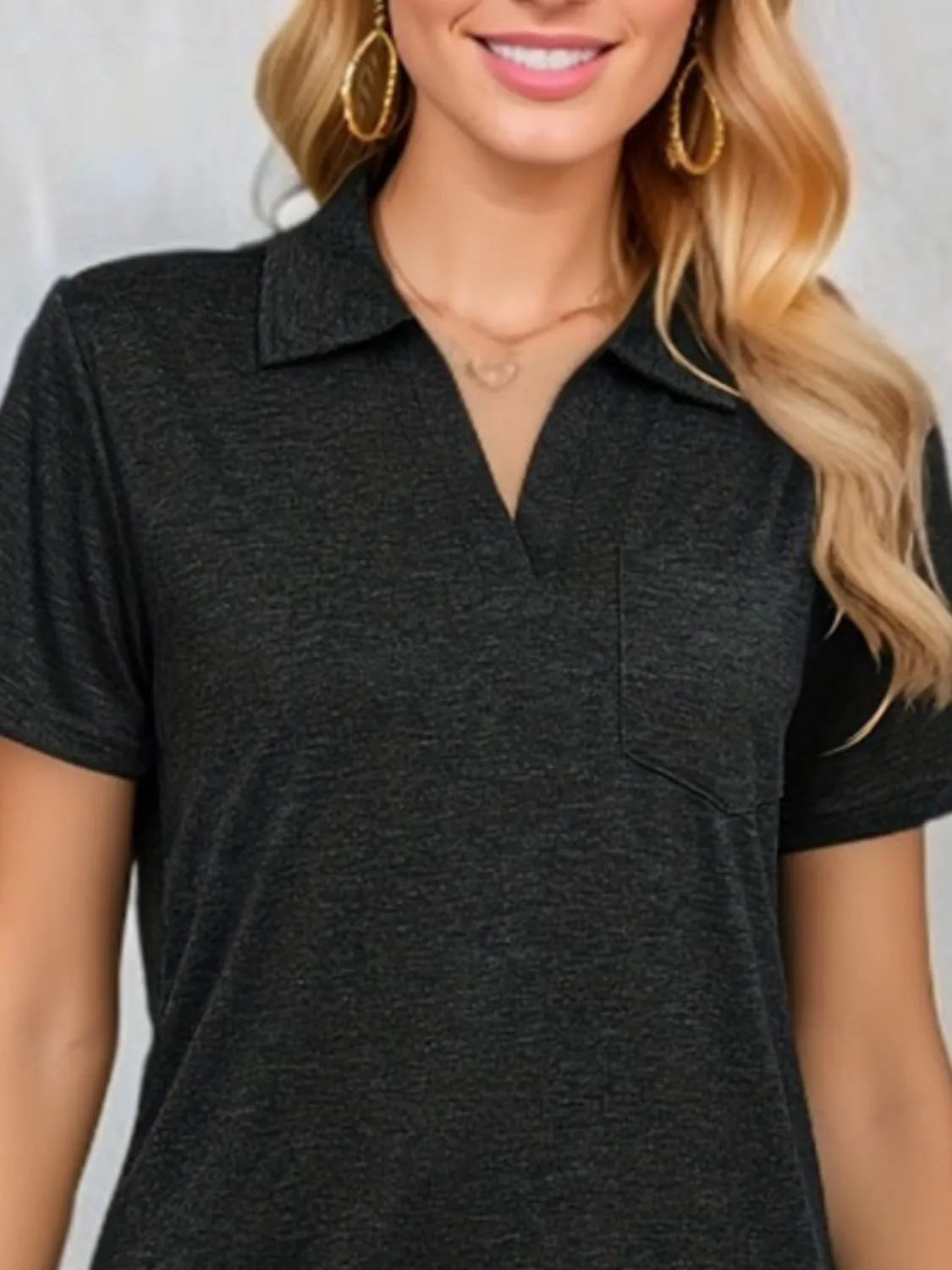 Johnny Collar Short Sleeve Top (9)
