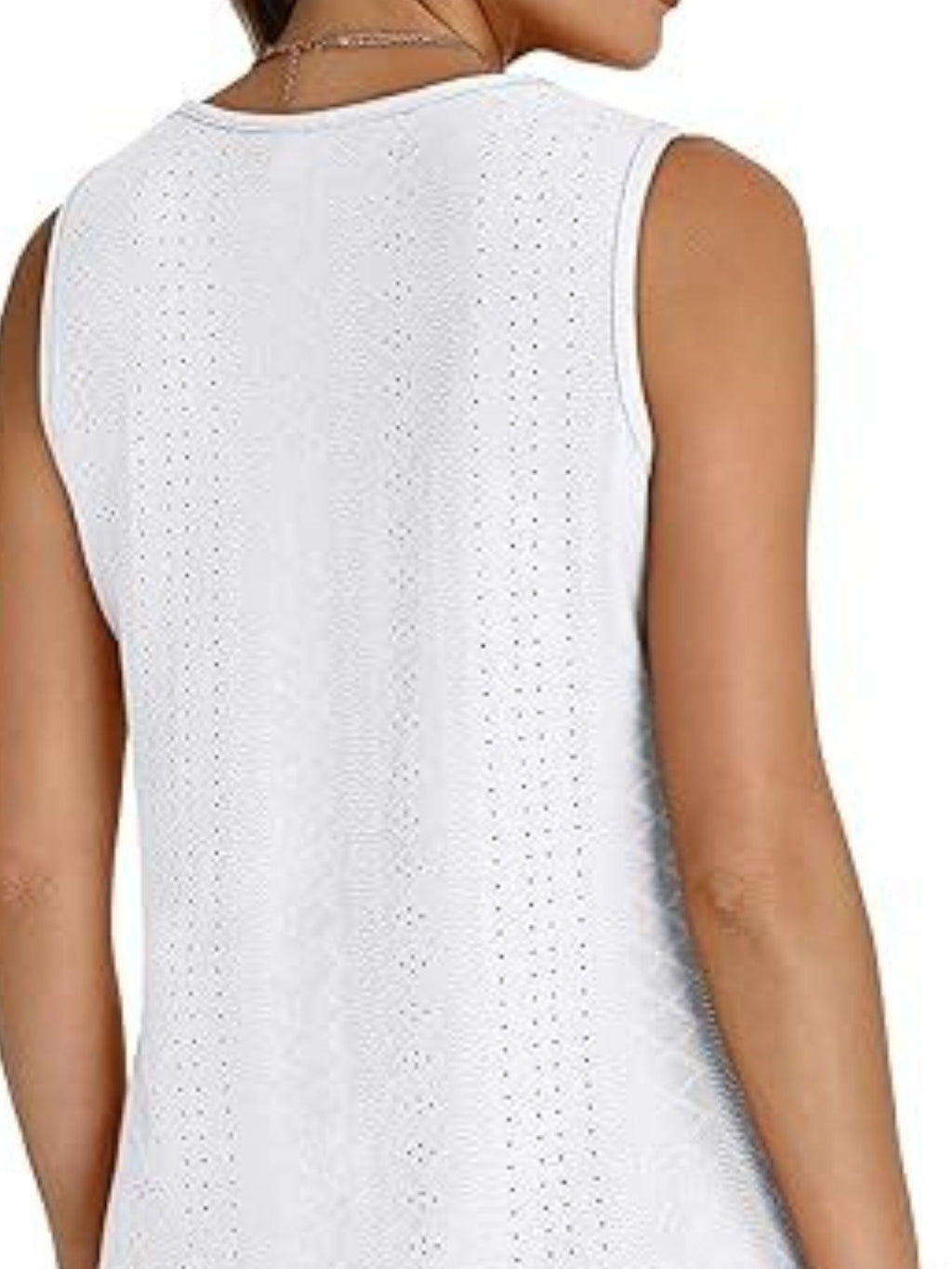 Eyelet V-neck Tank (30)