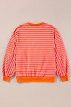 Striped Dropped Shoulder Long Sleeve Sweatshirt (8)