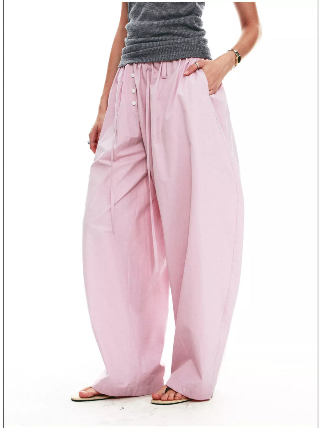 Drawstring Wide-leg Pants (10)