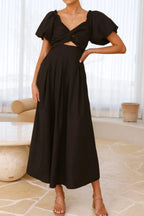 Sweetheart Neck Puff Sleeve Dress (19)
