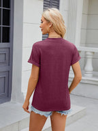 Notched Short Sleeve T-shirt (27)