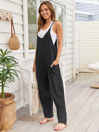 V-neck Spaghetti Strap Jumpsuit (2)
