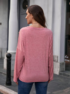 Butterfly Round Neck Dropped Shoulder Blouse (3)