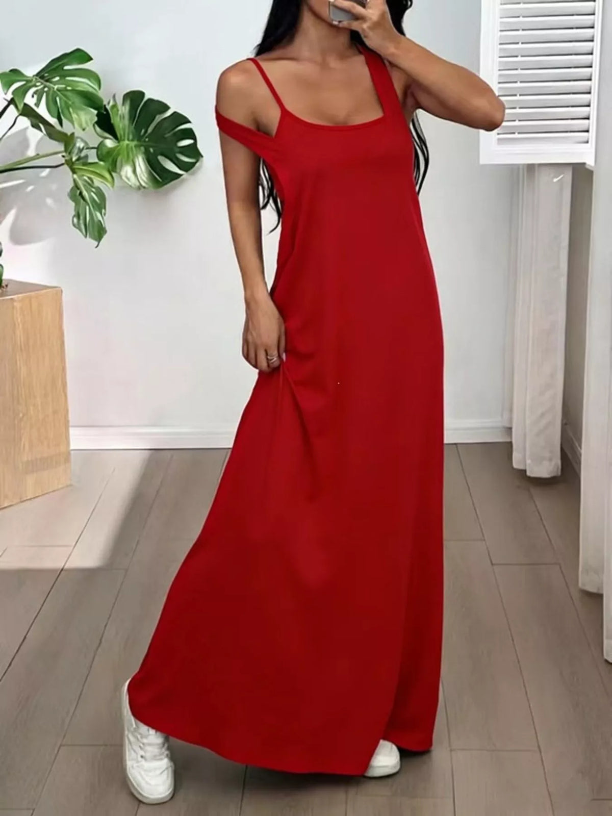 Scoop Neck Cami Maxi Dress Set (17)