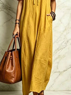 Ruffle Trim Puff Sleeve Maxi Dress (9)