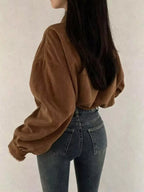 Corduroy Snap Down Cropped Jacket (12)