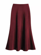 Full Size High-waisted Satin Midi Skirt Plus (19)