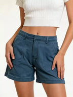 Pocketed Denim Shorts (7)