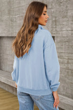 Quarter Zip Dropped Shoulder Sweatshirt (15)