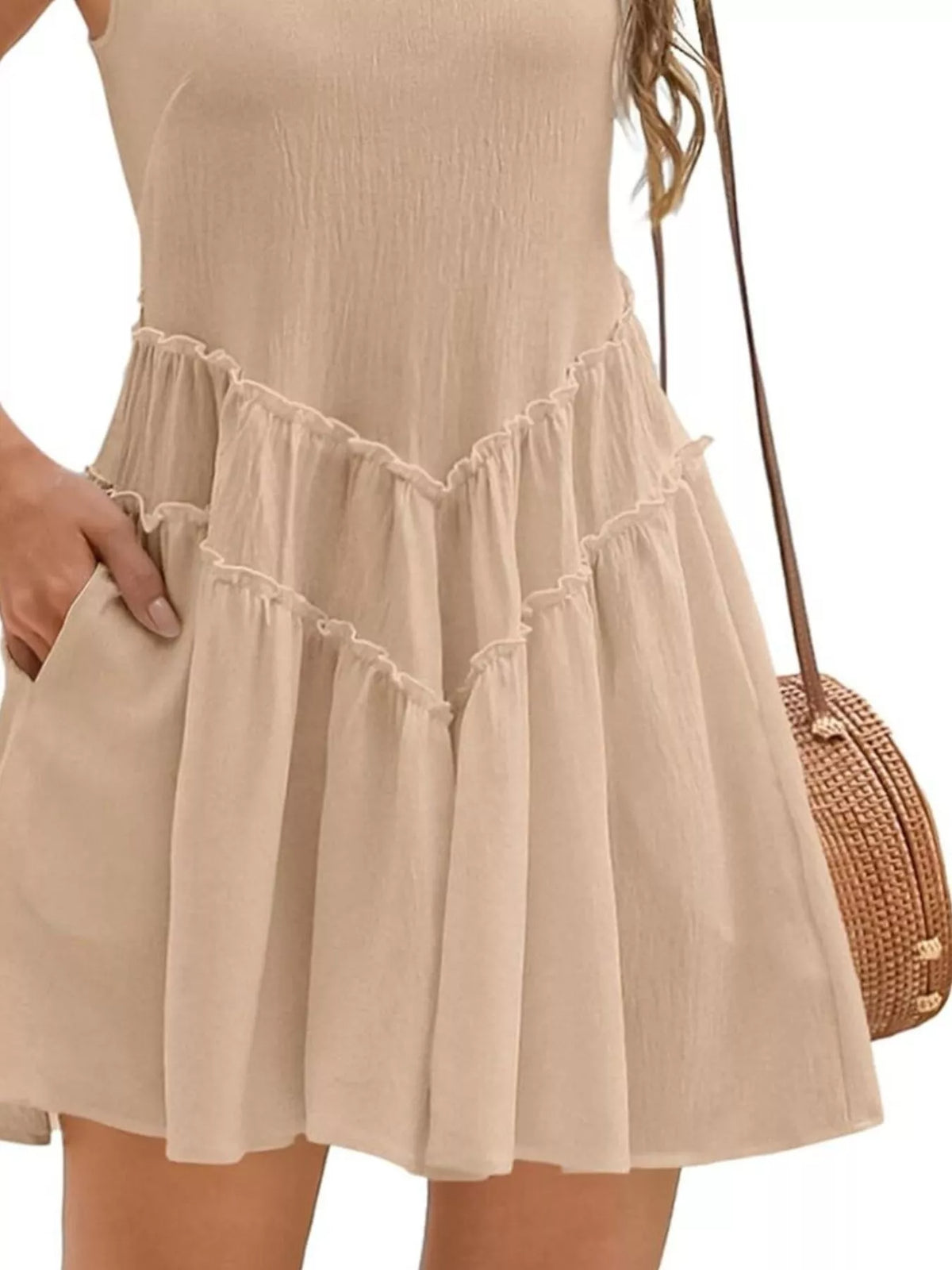 Round Neck Sleeveless Mini Dress (5)