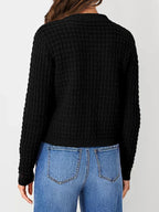 Textured Knit Button-front Cardigan (16)