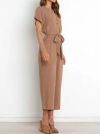 Notched Short Sleeve Tie Waist Jumpsuit (10)