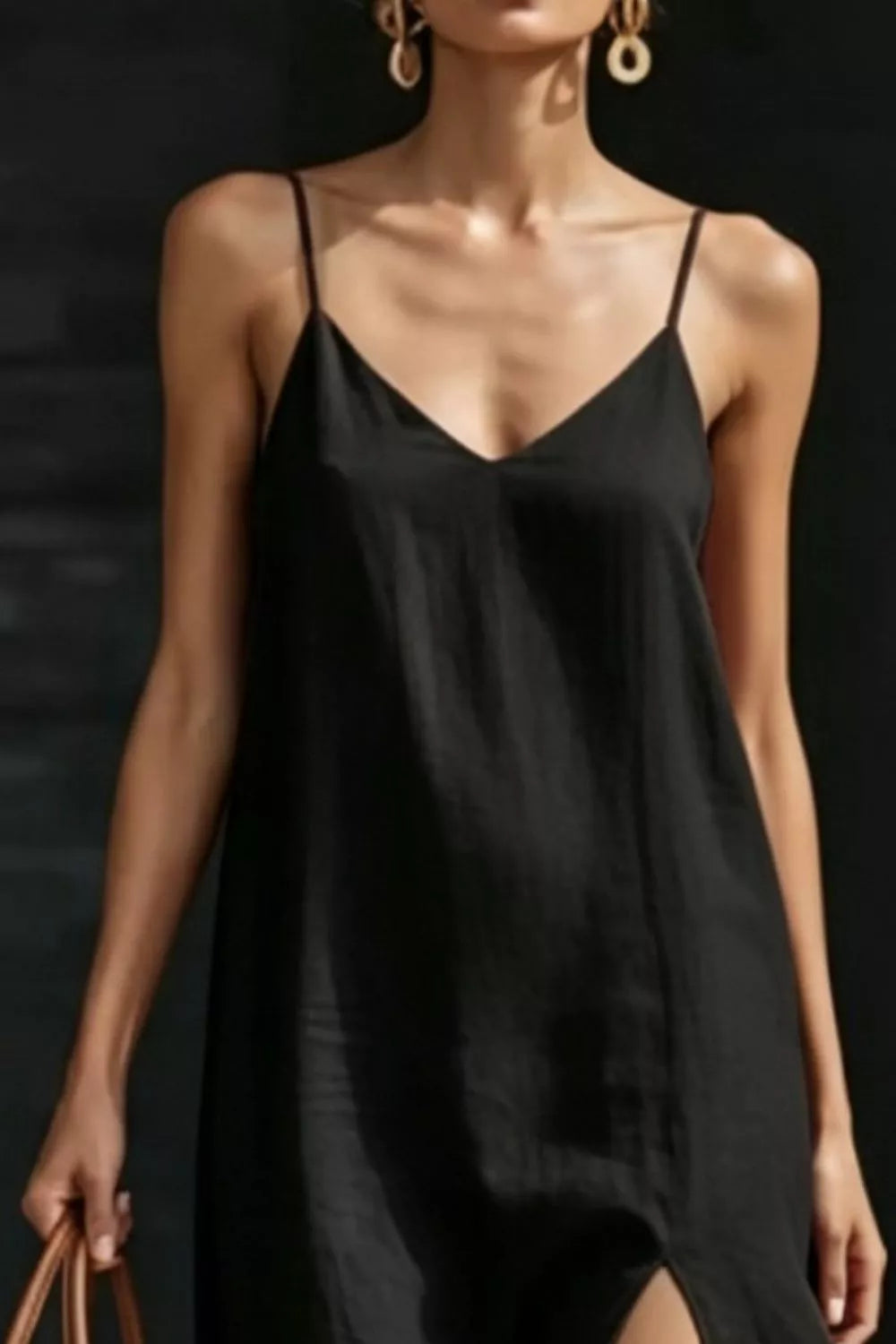 Slit V-neck Maxi Dress (12)