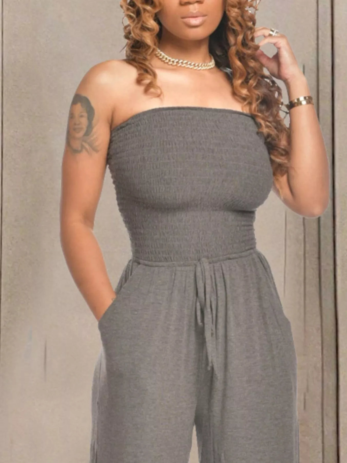 Strapless Smocked Wide-leg Jumpsuit (23)