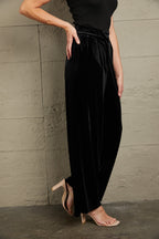 Loose Fit High Waist Long Pants Pockets (3)