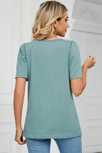 Square Neck Short Sleeve T-shirt (2)