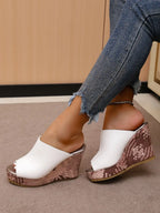 Pu Leather High Heel Sandals
