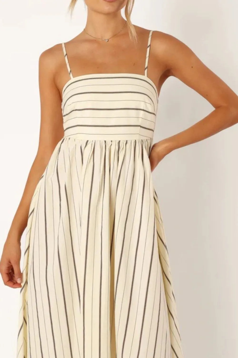 Striped Square Neck Cami Dress (15)
