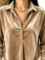 Half Snap Dropped Shoulder T-shirt (11)