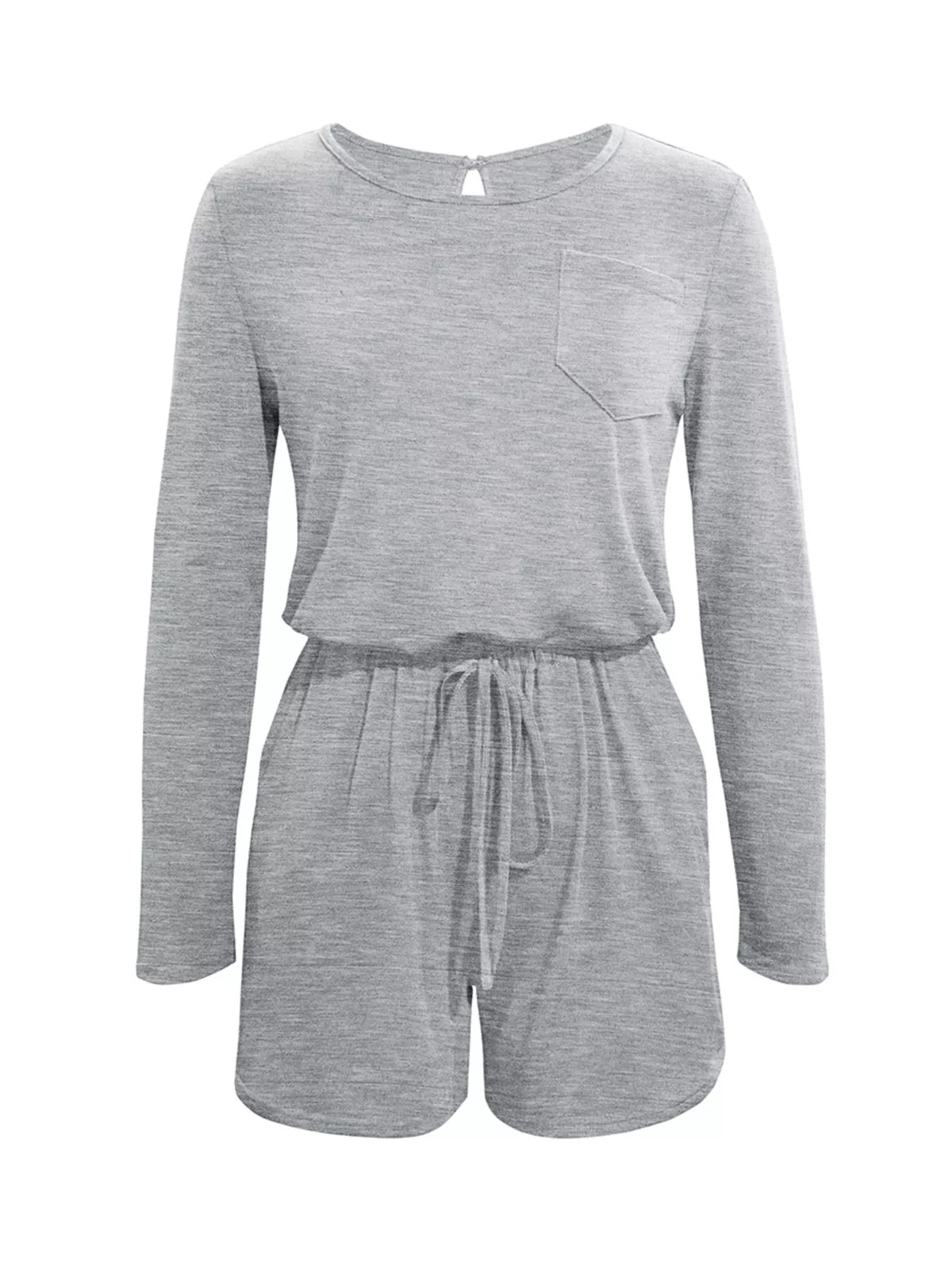 Long Sleeve Drawstring Romper (9)