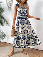 Floral Print Tie-shoulder Midi Dress (7)