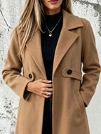 Full Size Lapel Collar Longline Overcoat Plus (12)