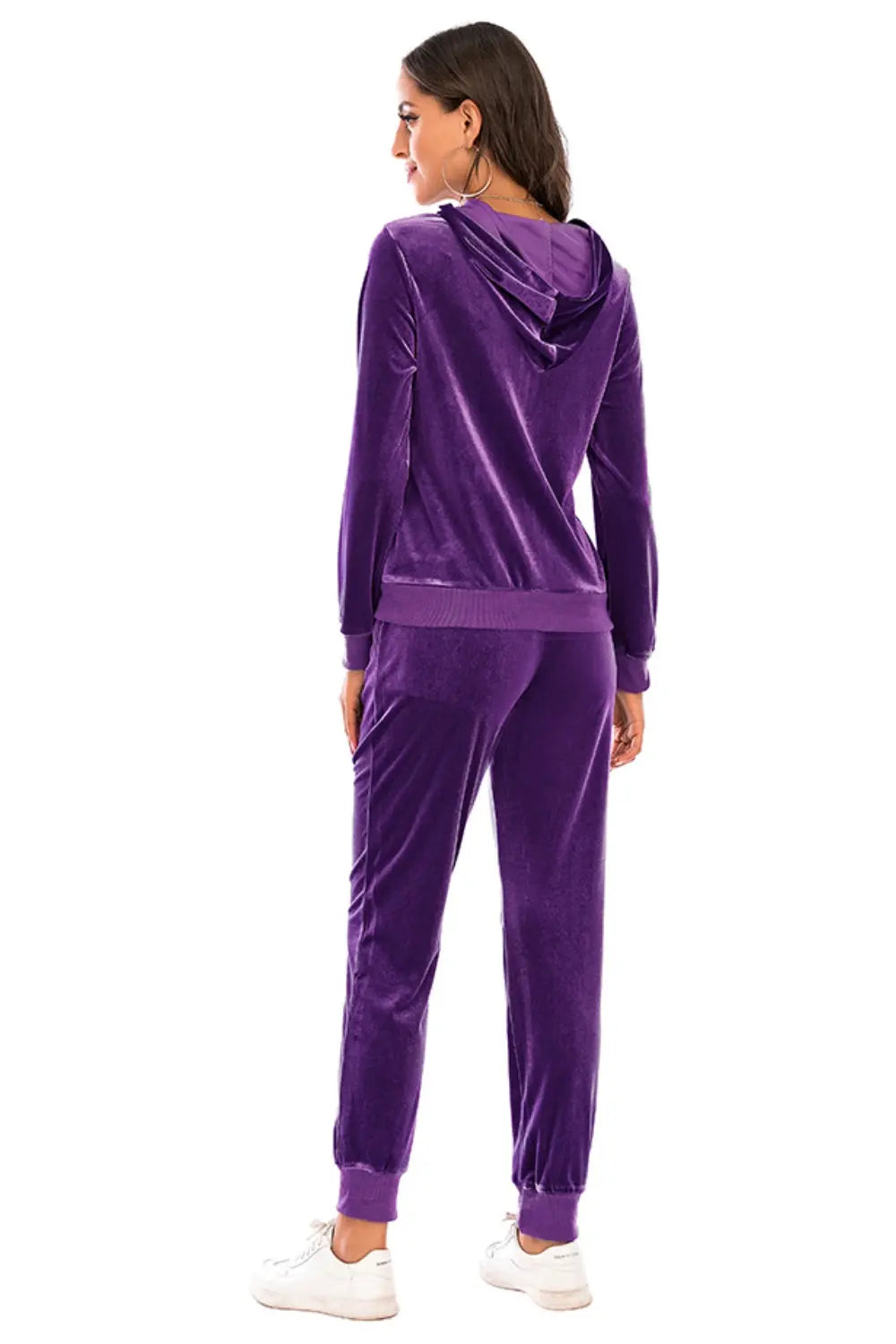 Zip-up Hooded Jacket Pants Set (26)