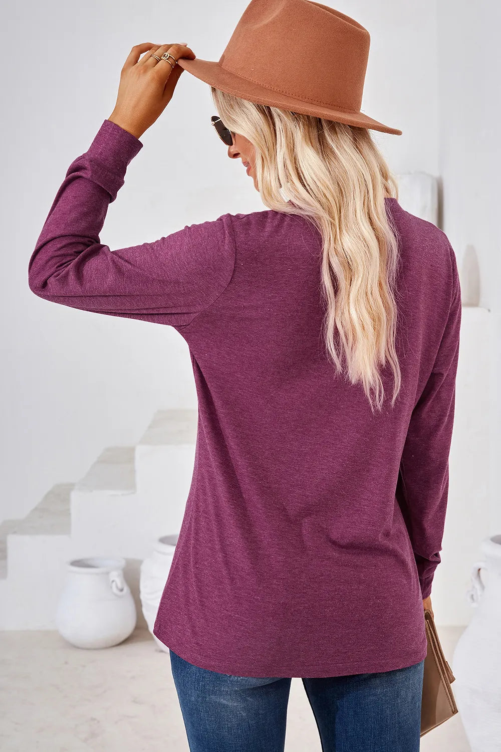 Notched Long Sleeve T-shirt (24)